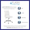 Flash Furniture White LeatherSoft Office Chair BT-20595M-NA-WH-GG - alternate 5